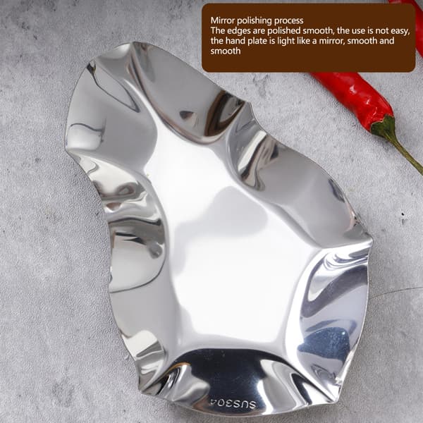 6 stk. 304 rustfritt stål krydderbrett sausskåler elegante serviser