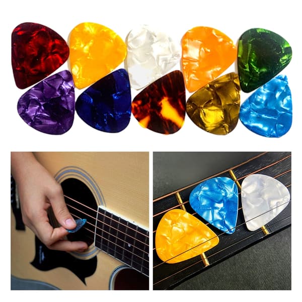 20 st Hjärtformade Gitarrplektrum 4 Olika Tjocklekar Gitarrplektrum
