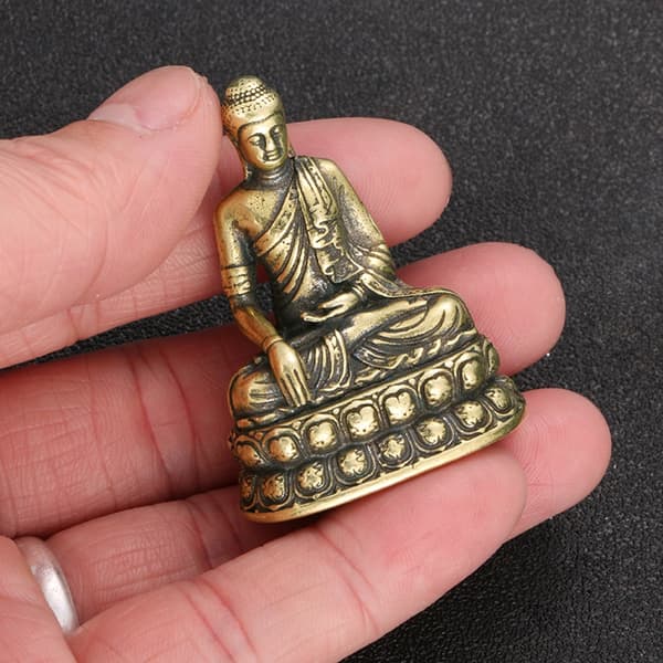 Mediterande Buddhas Staty Skulptur Buddhas Staty Buddhas Figurer Ornament
