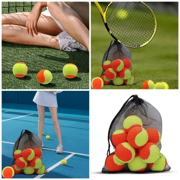 12 stk. tennisballer for strender, høy elastisitet, slagfasthet