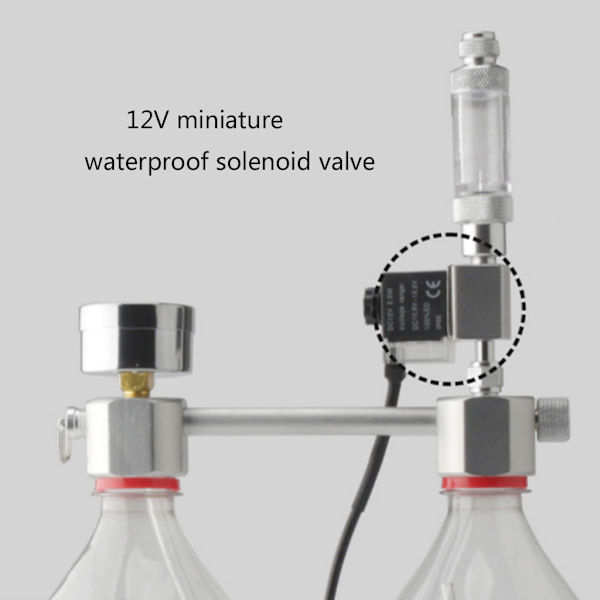Akvarium DIY CO2 System Generator Kit Bubble Counter Plants Diffusor med solenoid för ventilfiskar för tankregulator Acc E US plug
