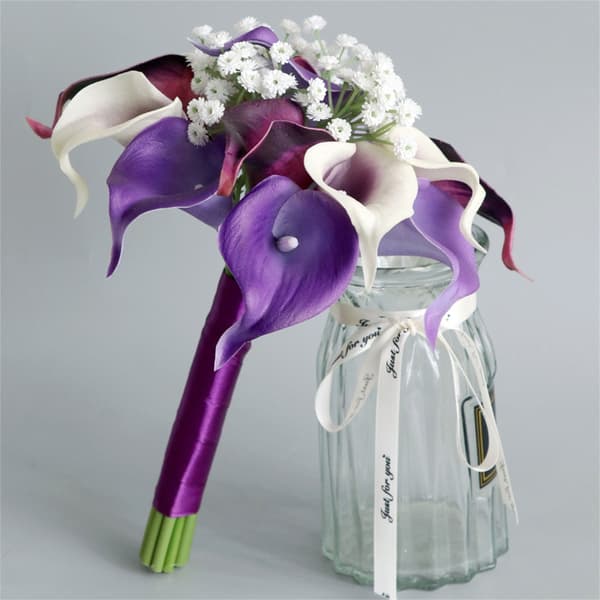 Bryllupsbukett Calla-Lily Blomst Brudepikebukett Kunstig Blomst