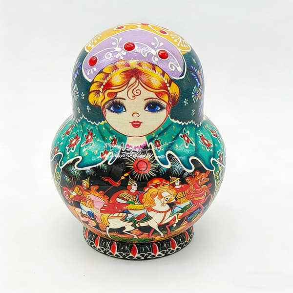 Matryoshka Ryska Handmålade Konstnärsdockor 10 Lager Trä Samlarobjekt