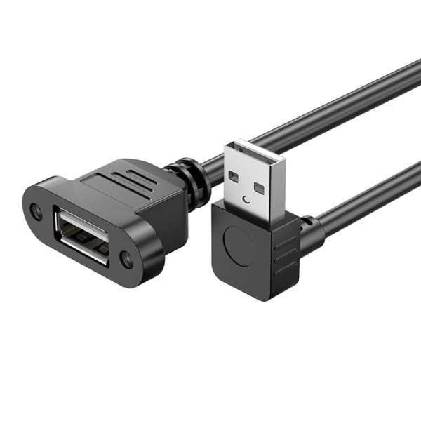 USB2.0-förlängningskabel med skruvhålspanel USB -förlängningssladd stöder laddning och höghastighetsdataöverföring Bärbar null - Left 1.5m