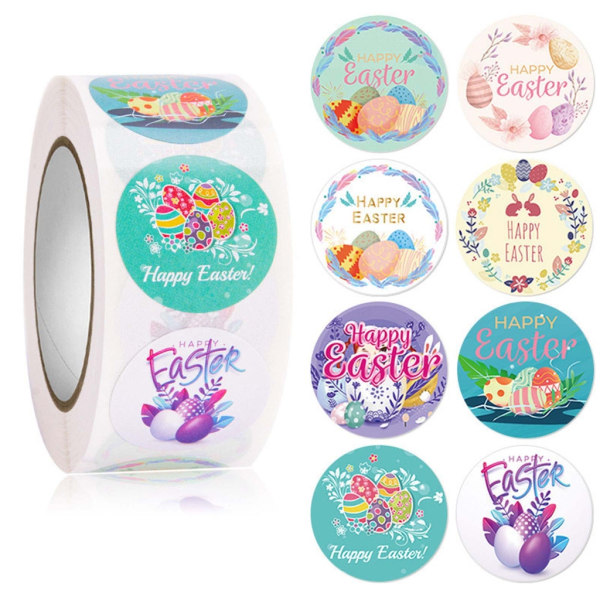 500 st glad påsk klistermärke för barn påskhare ägg presentförseglingsetiketter dekor