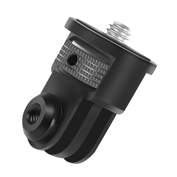 Mini stativfäste aluminiumadapter 360 vridbar 1/4" skruv för Gopro10 9 8 Osmo-Action 2 för Insta360OneX2 kamerafäste Black gray