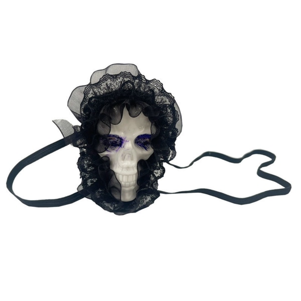 Halloween Eye Mask Skjelett Cosplay Eyeshade Enkel Blindfold One Size Passer mest