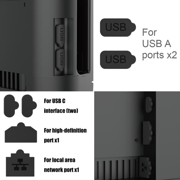 Dammskydd för NS2 LAN Typ C USB-port Dammtät Plugg