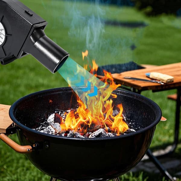 97 mm variabel hastighet luftblåser for rask grilltenning og varmekontroll