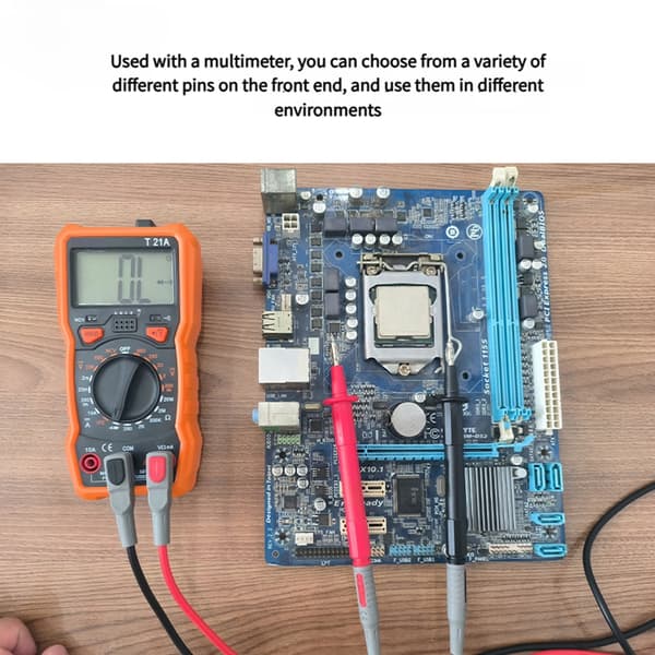 Alternative End Multimeter Testledninger med 4mm 2mm 1mm Prober til Elektronik