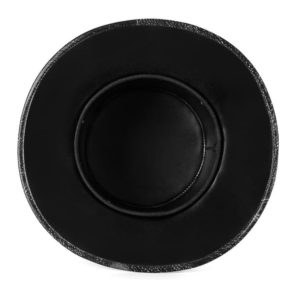 Steampunk Pestedoktorhat PU Læder Sort Flad Top Hat til Halloween Cosplay