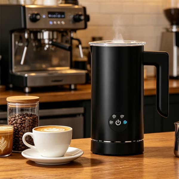 500W Elektrisk Mælkeskummer Rustfrit Stål Kaffeskummer Kaffepisker