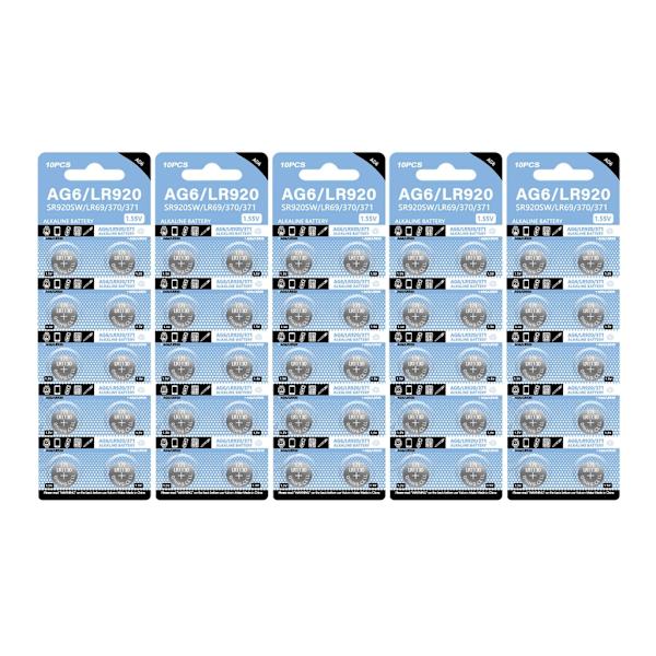 Set 10/20/50 kpl AG6-nappiparistot 1,55V nappiparistot LR920- watch