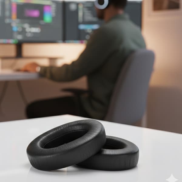 Svampfylld öronkudde i proteinläder för ROG Pelta-headset