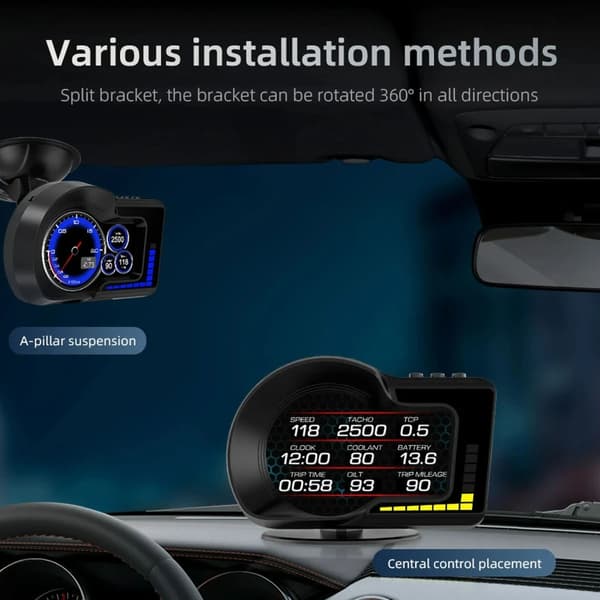 Avansert bil Head-Up Display med doble OBD2 arbeidsmoduser for bilindustrien