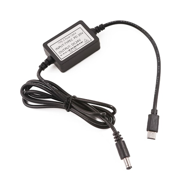 USB Typ C PD20V till DC24V Power för 24V-enheter PD12V 15V 20V till 24V DC5,5x2,1mm Omvandlare 115CM