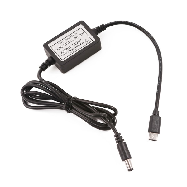 USB Type C PD20V til DC24V Strømkabel til 24V enheder PD12V 15V 20V til 24V DC5,5x2,1mm Konverter 115CM