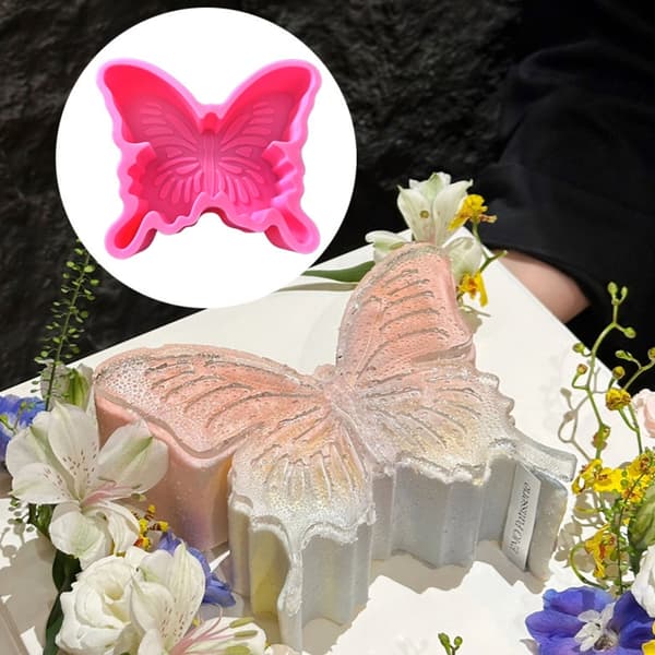 Matkvalitets silikon sommerfuglformet kakeform for baking og dessertlaging