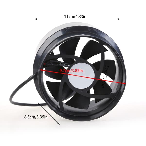 Stille Inline Blæser Udsugningsventilator 12V Lavt Strømforbrug til Yacht Ventilator