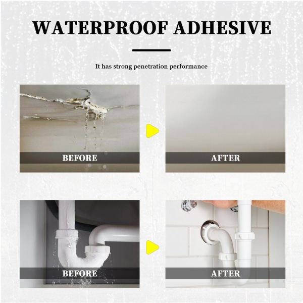 Transparenta vattentäta lim Vattentäta lim Vattentäta beläggningar Vattentäta tätningslim för badrum och kök Transparent color