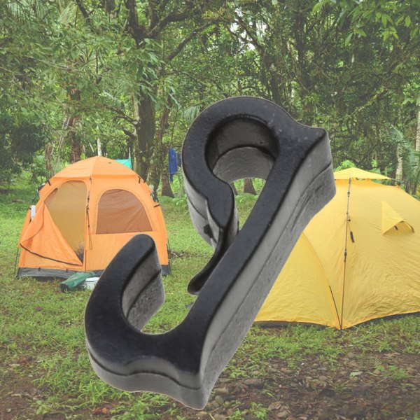 10 st Campingtillbehör Camping Fast Canopy Verktyg Plast Tältkrokar Svart