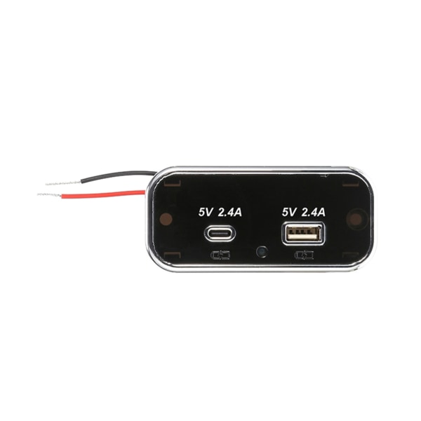 12V USB-uttak RV USB-uttak Billader RV Dobbel USB-port Panelfeste for Auto