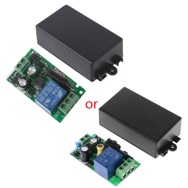 433Mhz Universal trådløs fjernbetjeningskontakt AC 110V 220V 1CH relæmodtagermodul Fjernbetjeninger Læringskode