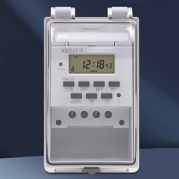 Digital Electrics Programmerbar 220V Vanntett Vegglampe Timer Brytere