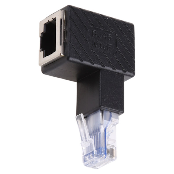Ethernet Adapter 90° RJ45 Han til Fe Extension Cat6 LAN netværksstik til PC