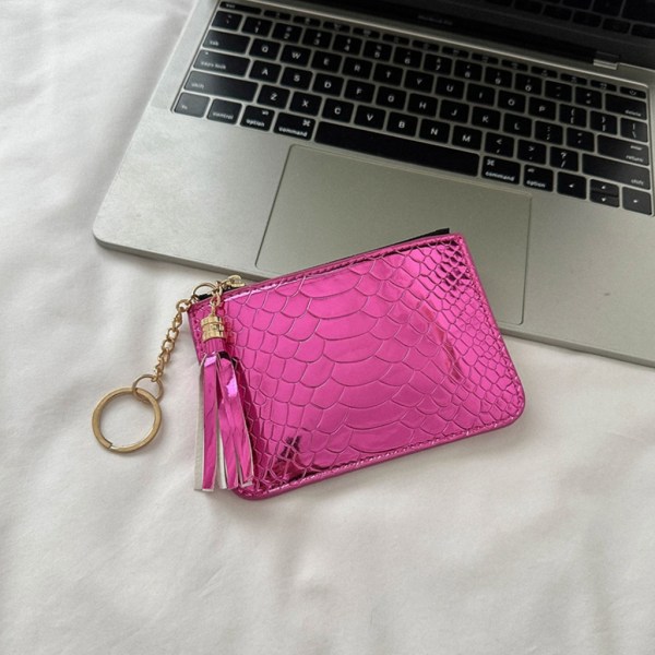 Case Lady Purse med tofsar Kort plånbok Modekorthållare Pink