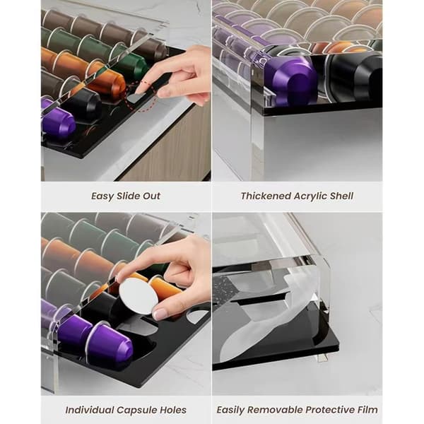 Kaffekapseldispenser i moderne stil med 40 rum