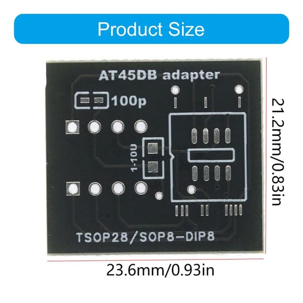Universal Chip Programmer Socket TSOP28 DIP8 Adapter Hurtigmonteringsdesign