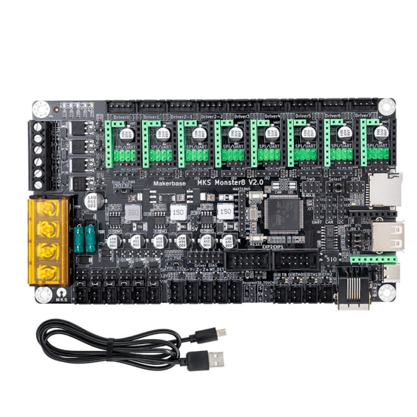 MKS Mainboad Monster8 V2 32Bit Control Board 8 Axis för V2.4 Voron VS Spider Octopus 3D-skrivare kompatibel TMC2209