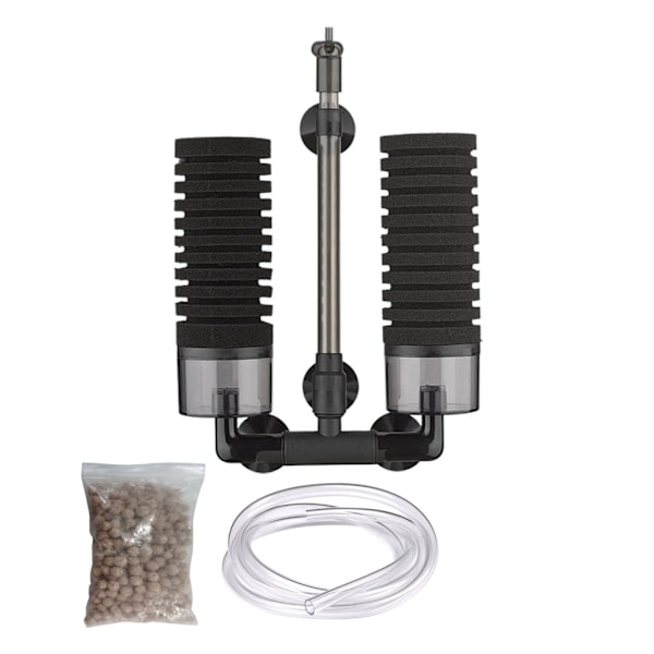 Akvariumsvampfilter for ferskvanns- og saltvannsfisketanker inkluderer bioball
