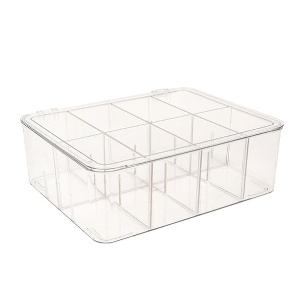 Klar Akryl Te-pose Dispenser med Flere Rum Snacks Organizer