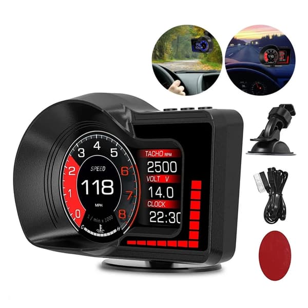 Avanceret bil Head Up Display med dobbelt OBD2 arbejdstilstande til biler