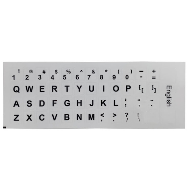 Engelsk sprog Tastatur Sticker Tastatur Cover til Notebook Computer Desktop