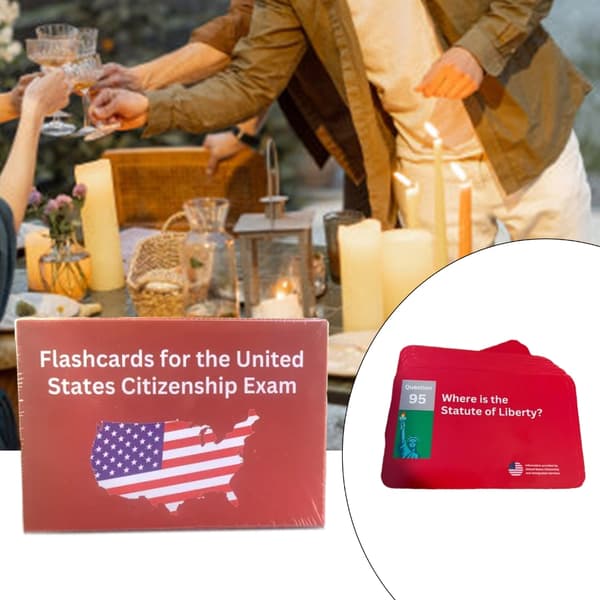 Amerikansk statsborgerskabsprøve kort US Citizenship Test Study Guide med svar