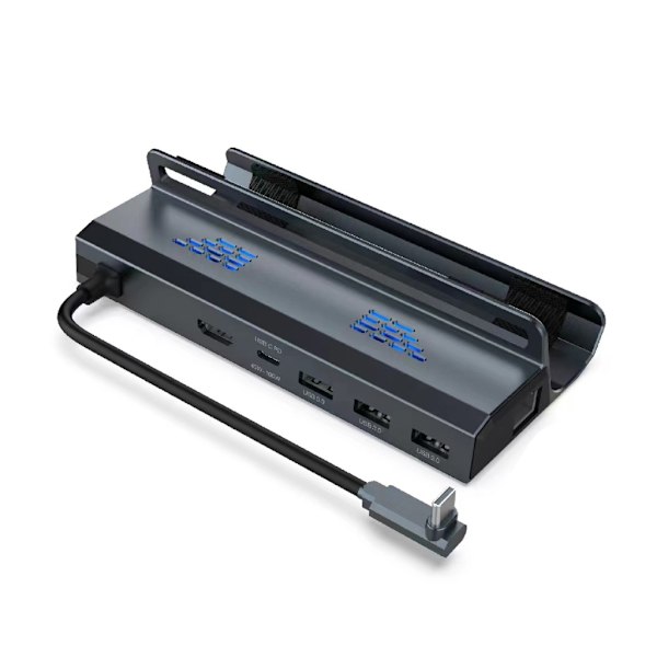 TV-base-dokkingstativ 6-i-1-hubholder-dokkingstasjon for Steam Deck-konsoll med USB3.0 Type-C HDMI-kompatibel 2.0-port