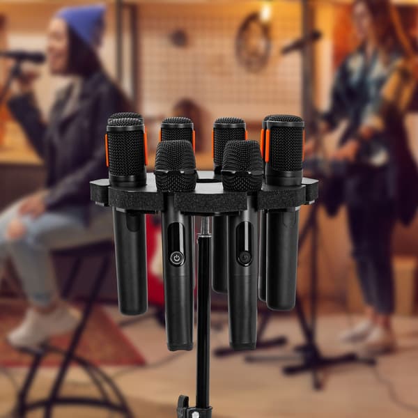 Professionell Mikrofonhållare med 8-facks Rund Bricka för Studio