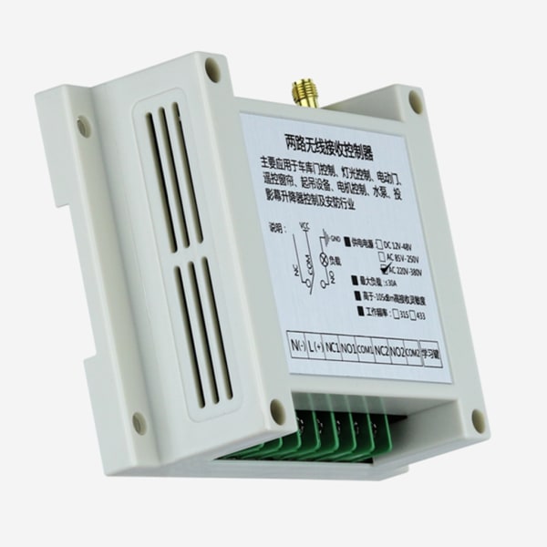 315/433MHz industriell 2-knapps fjärrkontroll AC220V~380V 2CH RF trådlös fjärrkontrollsändare för garageport null - A 433MHz