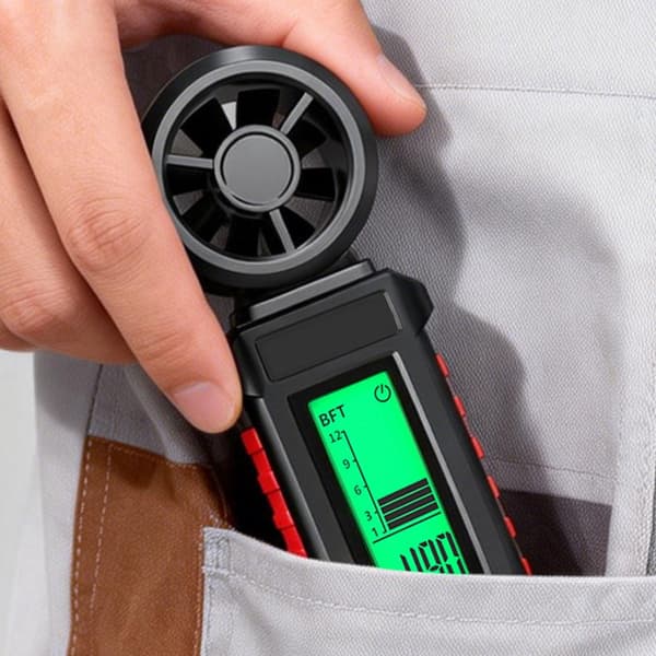 Digital vindanemometer-tester til meteorologi, navigation og udendørs aktivitet