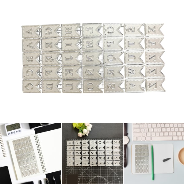Engelska bokstäver Metallskärningsverktyg för korttillverkning Scrapbooking Paper Craft DIY null - 419