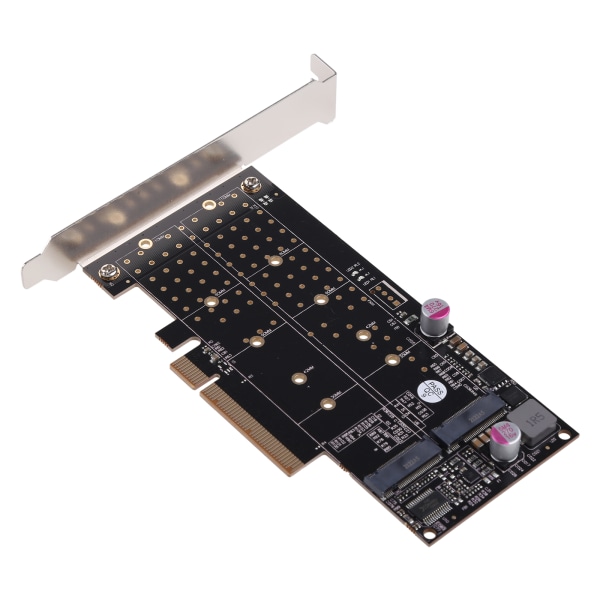 PCIE Dual-Disk expansionskort PCIE X8 för M.2 NVME Controller Hårddiskkort för