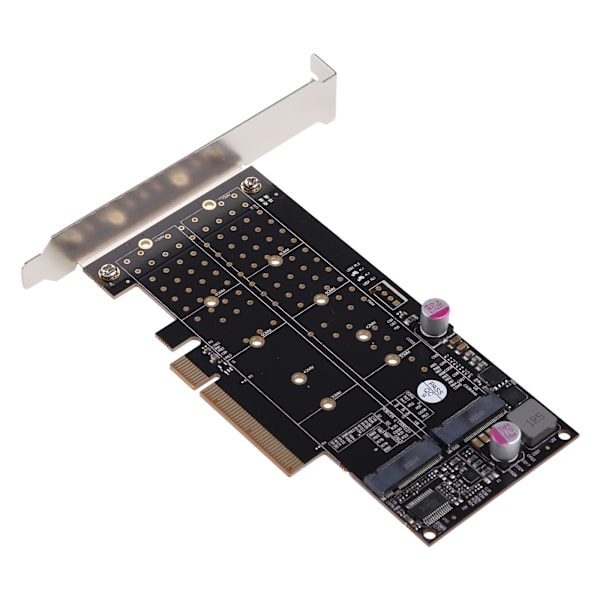 PCIE Dual-Disk udvidelseskort PCIE X8 til M.2 NVME Controller Hard Disk Card til