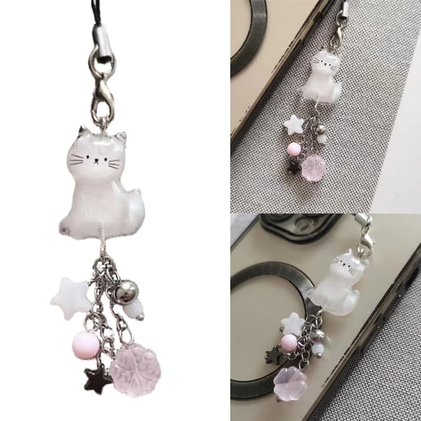 Kat Nøglering Perle Design Lykkeamulet Bærbar Til Søstre