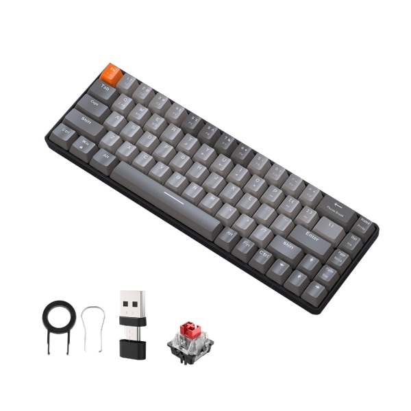 K68 Keyboard Gaming Mekaniskt tangentbord 2.4G trådlös knappsats Bluetooth-kompatibel USB+Typ-C tangentbord Gamer Keyboard