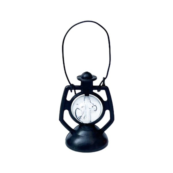 Miniatyr parafin orkanlampe for lekehusleketøy Mini stearinlysstake Lanternetilbehør for 1:12 dukkehusmøbler til