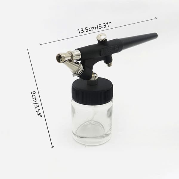 Airbrush Kit Mini Single Action Air Brush Set Siphon Feed 0.8mm Paint Spray Gun