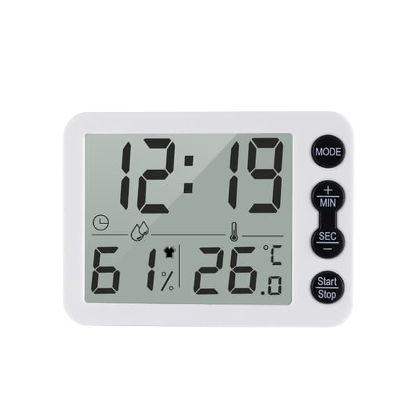 Digital Termometer Hygrometer Väckarklocka Timer Temperatur Luftfuktighetsmätare